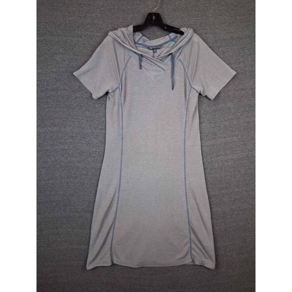 Title Nine Womens Dress‎ Small Gray Terry Knit Hooded Active Casual Lightweight